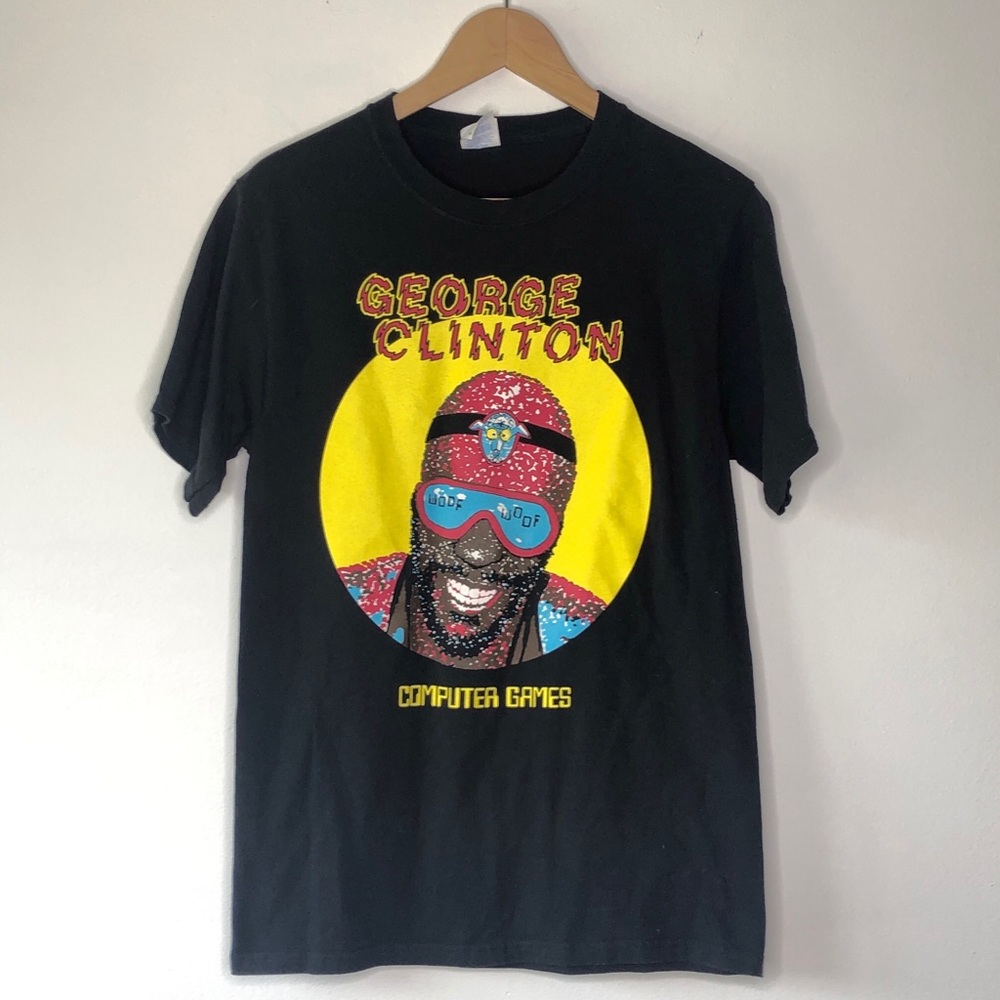 George Clinton Computer Games Funk Graphic T-Shirt - Picture 1 of 7